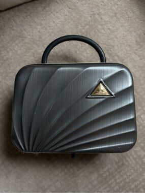 Triforce Hard Shell Black Cosmetic Case with Gold Accents